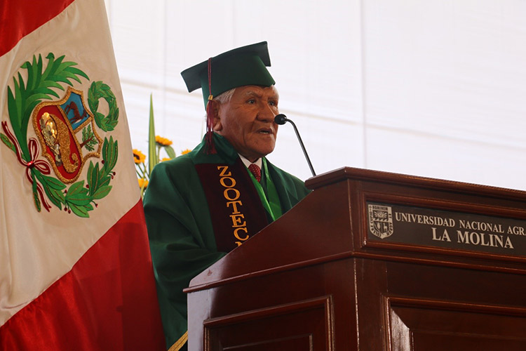 Discurso de orden del decano de la Facultad de Zootecnia, Dr. Jorge Aliaga Gutirrez