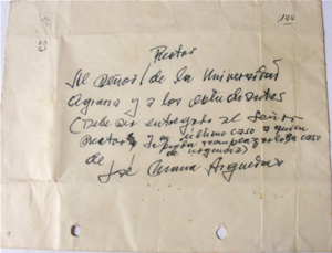 Carta de Despedida de José María Arguedas.