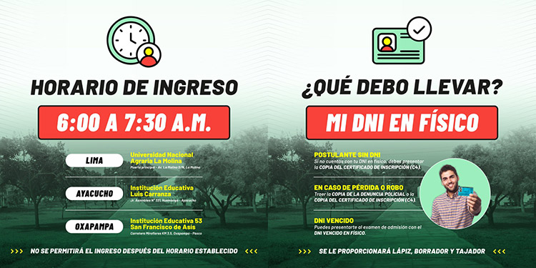 informes admisión