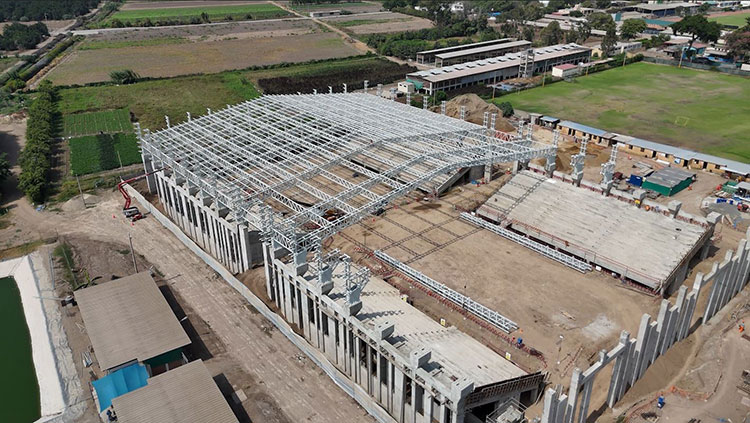 construcción del nuevo Polideportivo