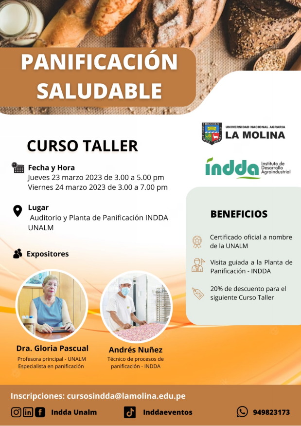 CURSO TALLER PANIFICACIÓN SALUDABLE