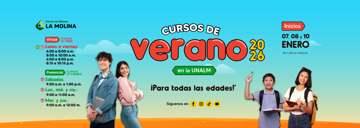 Curso de verano 2026 del Centro de Idiomas de la UNALM